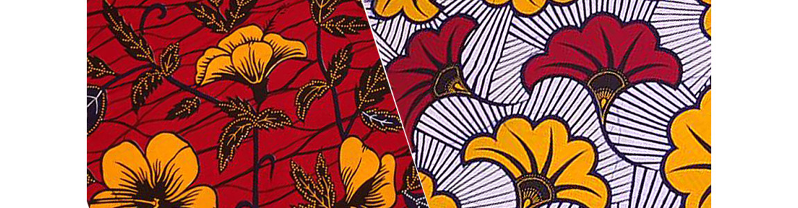 Yellow Hibiscus Flower & Marriage Flowers print fabric